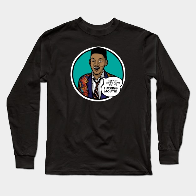 Will Smith Long Sleeve T-Shirt by Baddest Shirt Co.